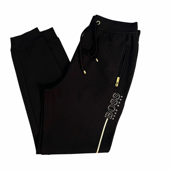 hugo boss black and gold tracksuit bottoms
